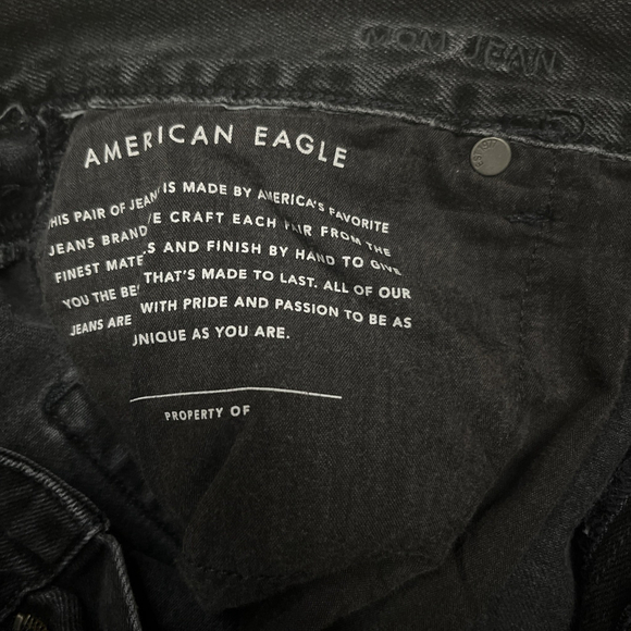 American Eagle High Distress Mom Jean & Next Level HR Jegging Black Size 14 2lot - Picture 4 of 11